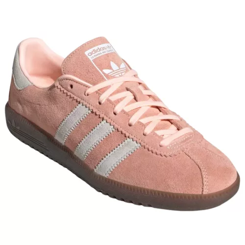adidas Bermuda Clear Orange Cloud White Semi Coral dámske nízke streetové tenisky oranžové-biele — produktová fotografia na bielom pozadí, bočný pohľad