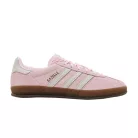 adidas Gazelle Indoor Clear Pink Off White dámske nízke streetové tenisky ružové-biele — produktová fotografia na bielom pozadí, bočný pohľad