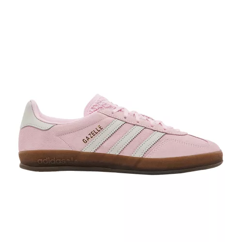 adidas Gazelle Indoor Clear Pink Off White dámske nízke streetové tenisky ružové-biele — produktová fotografia na bielom pozadí, bočný pohľad
