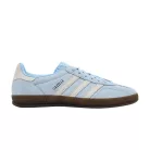 adidas Gazelle Indoor Clear Sky Off White dámske nízke streetové tenisky modré-lomené biele — produktová fotografia na bielom pozadí, bočný pohľad