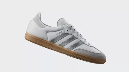 adidas Samba OG White Silver Metallic Grey (Women's) dámske nízke mestské tenisky biele