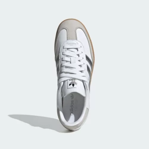 adidas Samba OG White Silver Metallic Grey (Women's) dámske nízke mestské tenisky biele