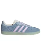 adidas Samba OG Tactile Blue Ice Lavender nízke streetové tenisky modré-levanduľové — produktová fotografia na bielom pozadí, bočný pohľad