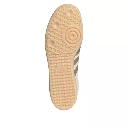 adidas Samba OG Cream White Cardboard nízke streetové tenisky béžové-krémové — produktová fotografia na bielom pozadí, bočný pohľad