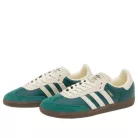 adidas Samba OG Collegiate Green Cream White nízke streetové tenisky zelené-krémové — produktová fotografia na bielom pozadí, bočný pohľad