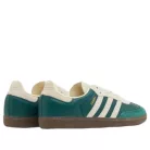 adidas Samba OG Collegiate Green Cream White nízke streetové tenisky zelené-krémové — produktová fotografia na bielom pozadí, bočný pohľad
