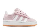 adidas Campus 00s Comfort Closure Camp Clear Pink Cloud White Gum detské nízke streetové tenisky ružové-biele — produktová fotografia na bielom pozadí, bočný