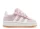 adidas Campus 00s Comfort Closure Camp Clear Pink Cloud White Gum detské nízke streetové tenisky ružové-biele — produktová fotografia na bielom pozadí, bočný