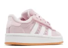 adidas Campus 00s Comfort Closure Camp Clear Pink Cloud White Gum detské nízke streetové tenisky ružové-biele — produktová fotografia na bielom pozadí, bočný