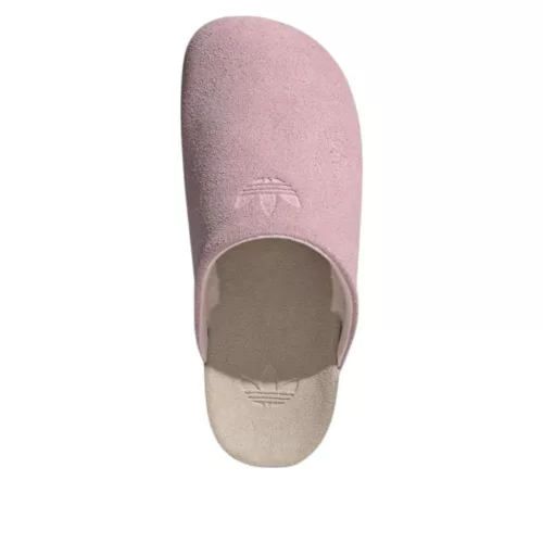 adidas Adimule Clear Pink dámske šľapky ružové — produktová fotografia na bielom pozadí, bočný pohľad