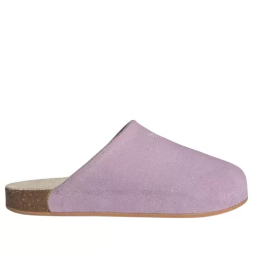 adidas Adimule Powder Plum dámske šľapky — produktová fotografia na bielom pozadí, bočný pohľad