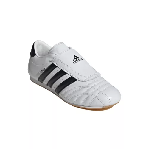 adidas Taekwondo White Black dámske nízke streetové tenisky biele-čierne — produktová fotografia na bielom pozadí, bočný pohľad