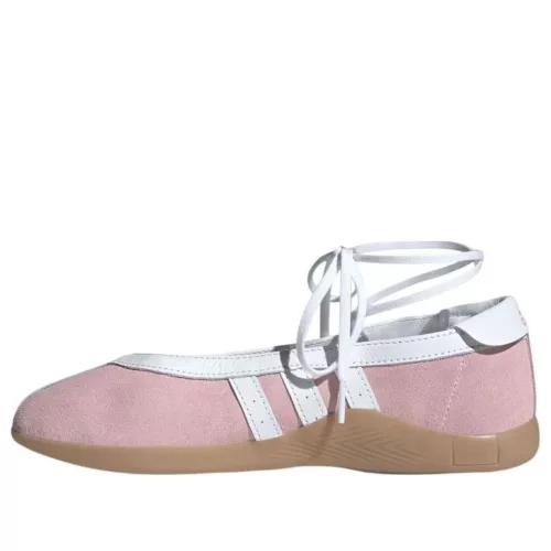adidas Taekwondo Mei Ballet Clear Pink White dámske nízke streetové tenisky ružové-biele — produktová fotografia na bielom pozadí, bočný pohľad
