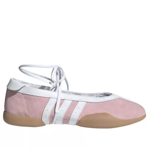 adidas Taekwondo Mei Ballet Clear Pink White dámske nízke streetové tenisky ružové-biele — produktová fotografia na bielom pozadí, bočný pohľad