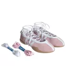 adidas Taekwondo Mei Ballet Clear Pink White dámske nízke streetové tenisky ružové-biele — produktová fotografia na bielom pozadí, bočný pohľad