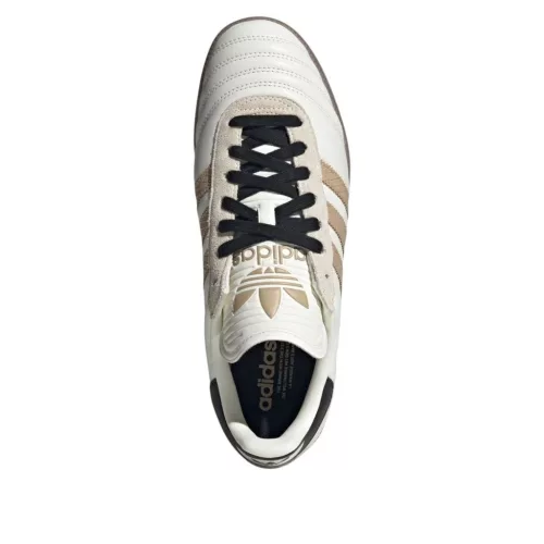 adidas Samba JP Off White Magic Beige nízke streetové tenisky lomené biele-biele — produktová fotografia na bielom pozadí, bočný pohľad