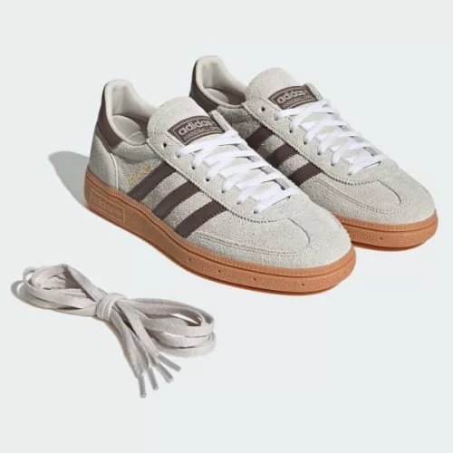 adidas Handball Spezial Off-White Earth Strata Gum (Women's) dámske nízke mestské tenisky béžové