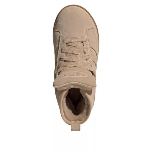 adidas Campus 00s Winter Mid Magic Beige dámske polovysoké streetové tenisky béžové-béžové — produktová fotografia na bielom pozadí, bočný pohľad