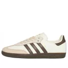 adidas Samba OG Off White Earth Strata Gum dámske nízke streetové tenisky lomené biele-biele — produktová fotografia na bielom pozadí, bočný pohľad