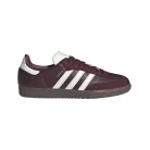 adidas Samba OG Maroon Off White Gum dámske nízke streetové tenisky bordové-lomené biele — produktová fotografia na bielom pozadí, bočný pohľad