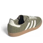 adidas Samba OG Crochet Pack Orbit Green dámske nízke streetové tenisky zelené — produktová fotografia na bielom pozadí, bočný pohľad