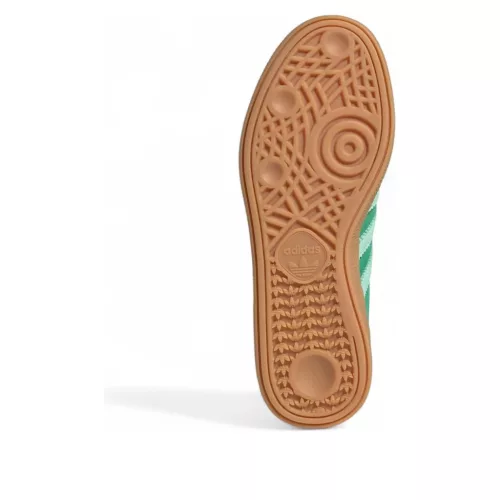 adidas Handball Spezial Semi Court Green Clear Mint Gum dámske nízke streetové tenisky zelené-mentolové — produktová fotografia na bielom pozadí, bočný pohľad