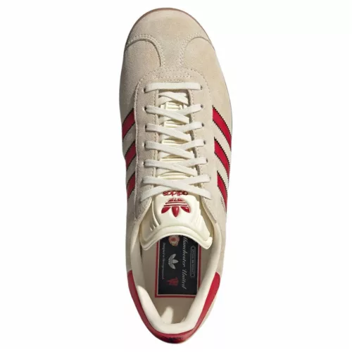 adidas Gazelle Terrace Manchester United pánske nízke mestské tenisky krémová červená čierna