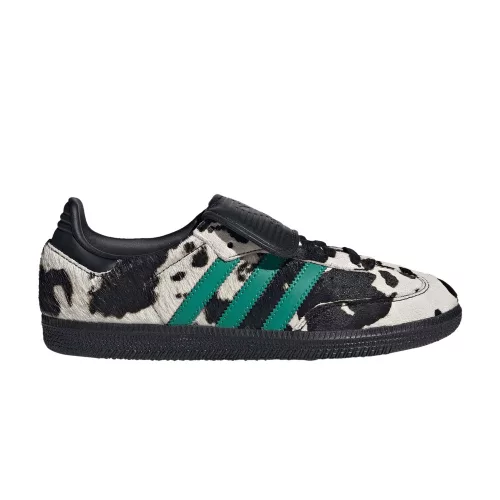 adidas Samba LT Cow Print Black White dámske nízke streetové tenisky čierne-biele — produktová fotografia na bielom pozadí, bočný pohľad
