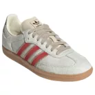 adidas Samba OG Pony Hair Wonder Beige Better Scarlet dámske nízke streetové tenisky béžové — produktová fotografia na bielom pozadí, bočný pohľad