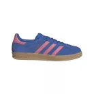 adidas Gazelle Indoor Blue Bliss Pink nízke streetové tenisky modré-ružové — produktová fotografia na bielom pozadí, bočný pohľad