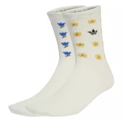 Adidas adidas Originals x Liberty London Crew Socks 2 Pairs ponožky — produktová fotografia na bielom pozadí, bočný pohľad