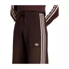 Adidas Knitted Crochet Firebird Track Pants Aurora Coffee nohavice — produktová fotografia na bielom pozadí, bočný pohľad