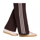 Adidas Knitted Crochet Firebird Track Pants Aurora Coffee nohavice — produktová fotografia na bielom pozadí, bočný pohľad