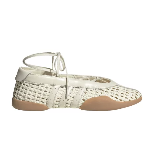 adidas Taekwondo Mei Ballet Basketweave Cream White dámske nízke streetové tenisky krémové-biele — produktová fotografia na bielom pozadí, bočný pohľad