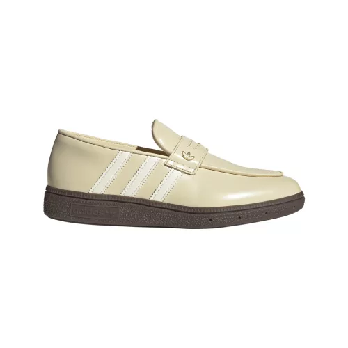 adidas Handball Spezial Loafer Warm Vanilla dámske nízke streetové tenisky — produktová fotografia na bielom pozadí, bočný pohľad