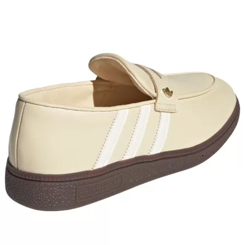 adidas Handball Spezial Loafer Warm Vanilla dámske nízke streetové tenisky — produktová fotografia na bielom pozadí, bočný pohľad