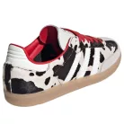 adidas Samba OG Cow Print Aurora Coffee dámske nízke streetové tenisky — produktová fotografia na bielom pozadí, bočný pohľad