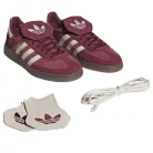 adidas Handball Spezial LT Shadow Red Off White dámske nízke streetové tenisky červené-lomené biele — produktová fotografia na bielom pozadí, bočný pohľad