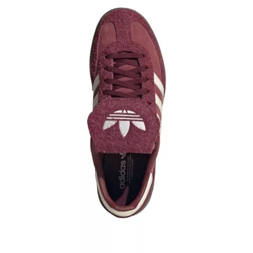 adidas Handball Spezial LT Shadow Red Off White dámske nízke streetové tenisky červené-lomené biele — produktová fotografia na bielom pozadí, bočný pohľad
