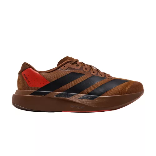 adidas Adizero Evo SL Pharrell Williams Humanrace Preloved Brown nízke bežecké tenisky hnedé — produktová fotografia na bielom pozadí, bočný pohľad