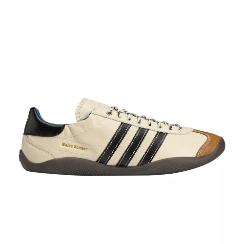 adidas Karintha OG Wales Bonner Black White Lush Blue nízke streetové tenisky biele-modré — produktová fotografia na bielom pozadí, bočný pohľad