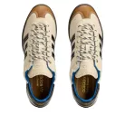 adidas Karintha OG Wales Bonner Black White Lush Blue nízke streetové tenisky biele-modré — produktová fotografia na bielom pozadí, bočný pohľad