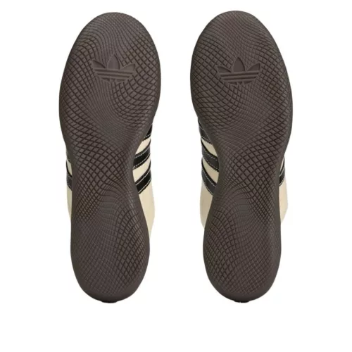 adidas Karintha OG Wales Bonner Black White Lush Blue nízke streetové tenisky biele-modré — produktová fotografia na bielom pozadí, bočný pohľad