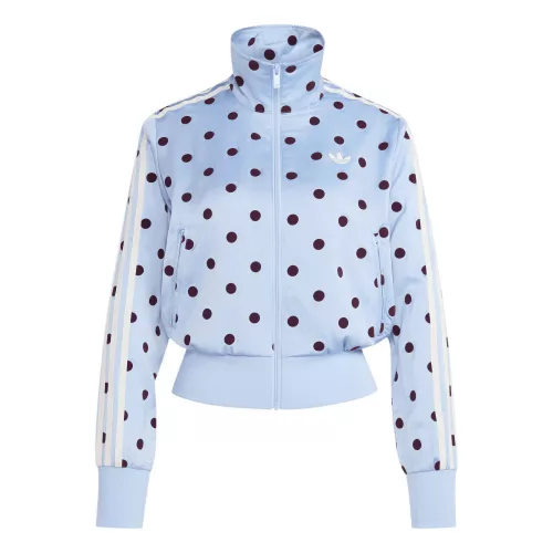 Adidas Satin Polka Dots TT Track Top Clear Sky unisex nohavice svetlomodré