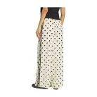 Adidas Satin Polka Dots Wide Leg Pants Off White dámske nohavice off white