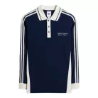 adidas Long Sleeved Polo Shirt Night Indigo unisex tričko tmavomodré
