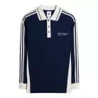 adidas Long Sleeved Polo Shirt Night Indigo unisex tričko tmavomodré