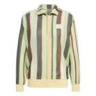 Adidas Originals Summer Glow Knitted Firebird Track Top Multicolor tepláková bunda žltá — produktová fotografia na bielom pozadí, bočný pohľad