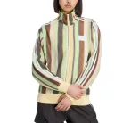 Adidas Originals Summer Glow Knitted Firebird Track Top Multicolor tepláková bunda žltá — produktová fotografia na bielom pozadí, bočný pohľad