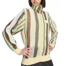 Adidas Originals Summer Glow Knitted Firebird Track Top Multicolor tepláková bunda žltá — produktová fotografia na bielom pozadí, bočný pohľad